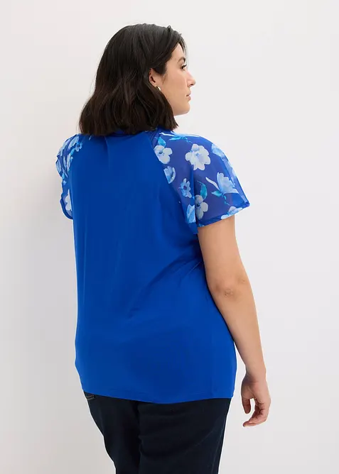 Topp med chiffong&auml;rmar, bonprix