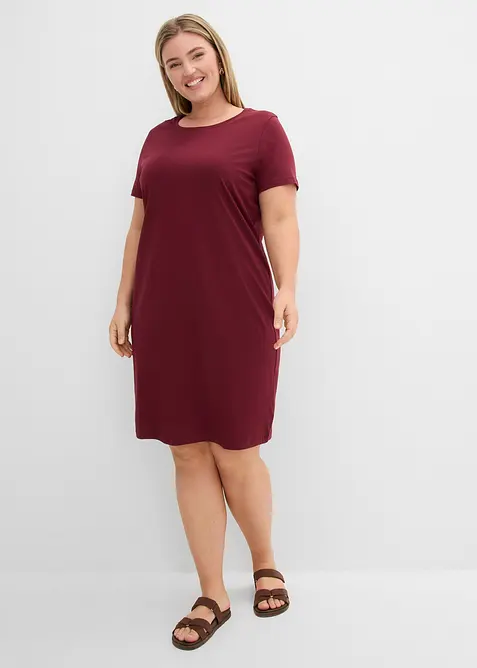 Jerseykl&auml;nning i ren bomull (2-pack), bonprix