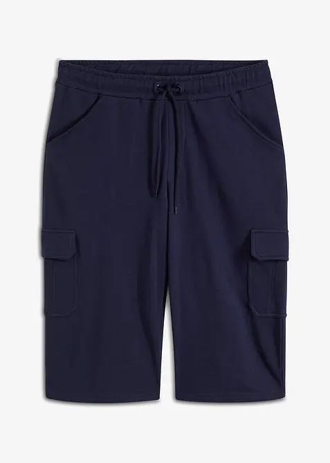 L&aring;nga trik&aring;bermudas med cargofickor, ren bomull, normal passform, bonprix