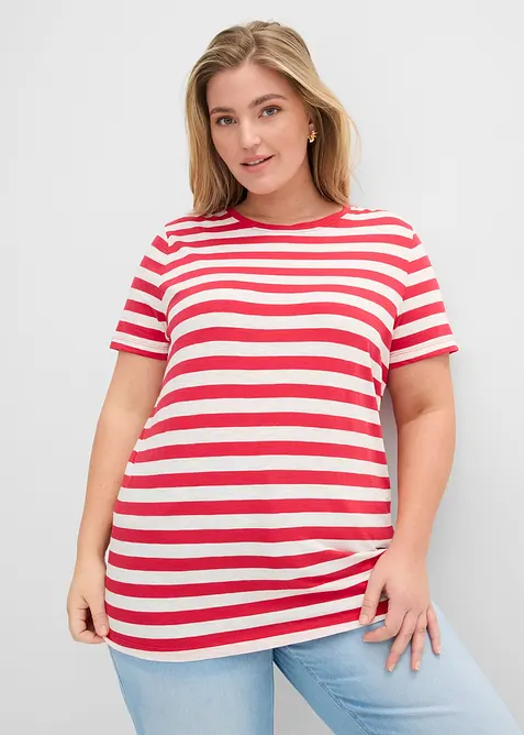 T-shirt med rund halsringning (2-pack), bonprix