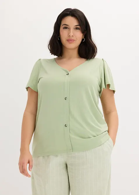 Topp med knappsl&aring;, bonprix