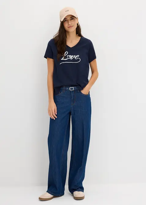 T-shirt med tryck, bonprix