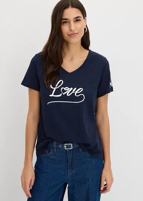 T-shirt med tryck, bonprix