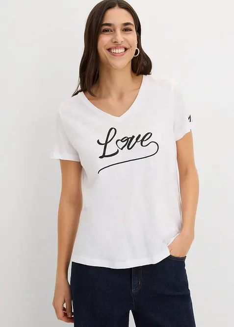 T-shirt med tryck, bonprix