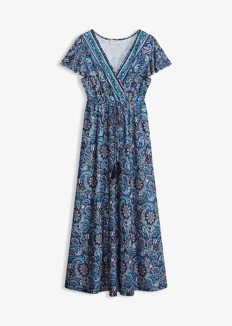 M&ouml;nstrad jerseykl&auml;nning i maxil&auml;ngd, bonprix