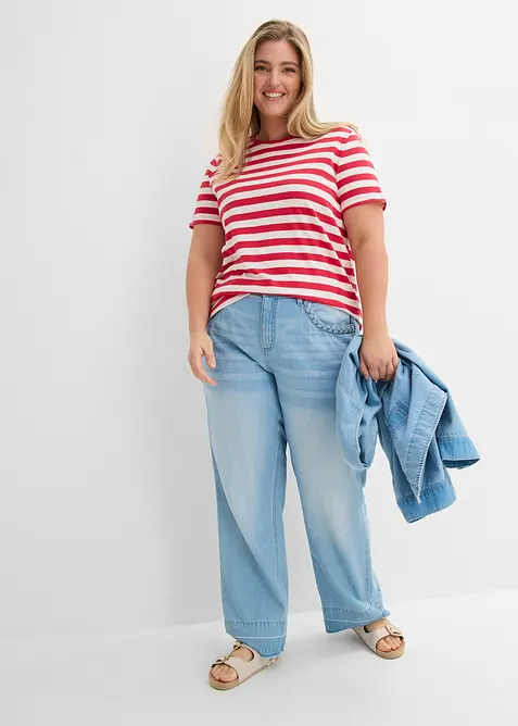 T-shirt med rund halsringning (2-pack), bonprix