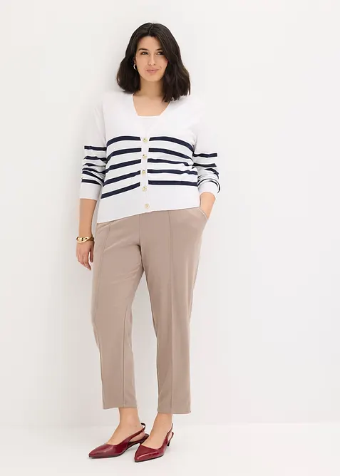 Dra p&aring;-byxa med sydda pressveck, bonprix