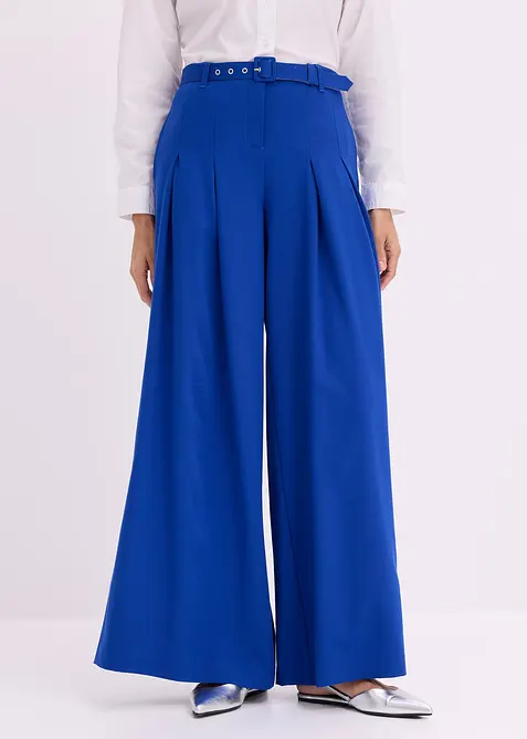 Byxa med gubbveck och sk&auml;rp (2 delar), bonprix