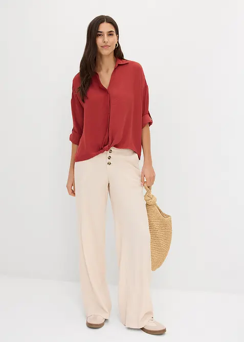 Blus i l&auml;tt kr&auml;pp, bonprix