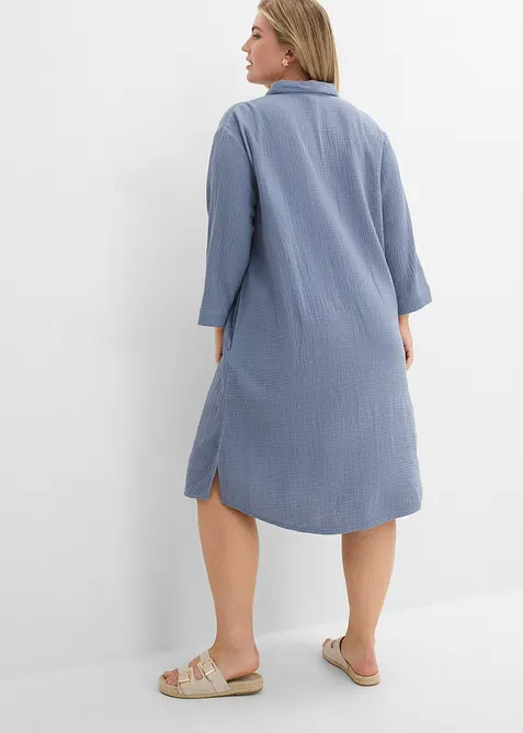 Skjortkl&auml;nning av bomullsmuslin, bonprix