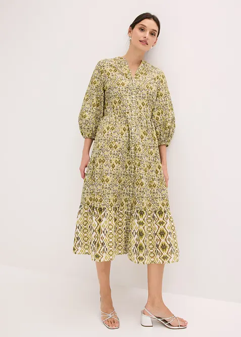 Mellanl&aring;ng kl&auml;nning i tunn bomull, bonprix