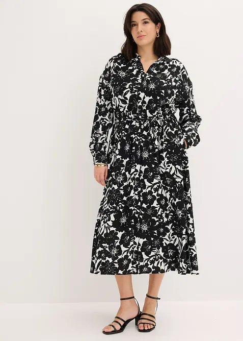 Skjortkl&auml;nning av viskos, bonprix