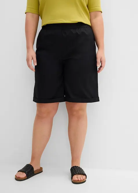 Papertouch-bermudas av bomull, bonprix