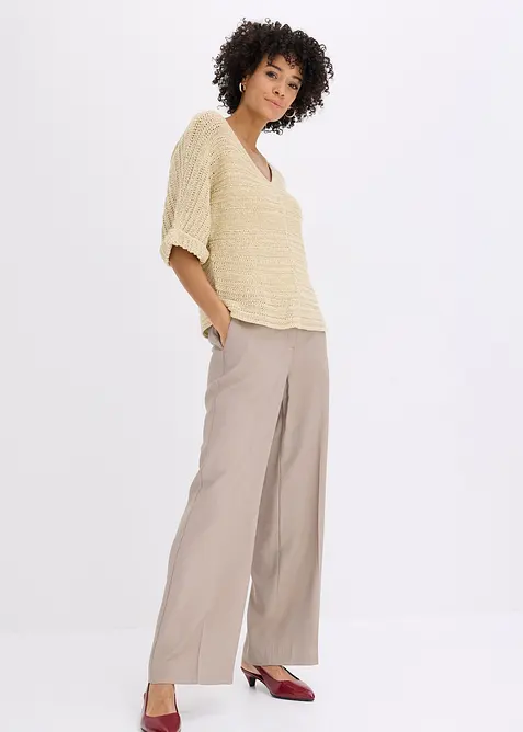 Grovstickad tr&ouml;ja av bandgarn, bonprix