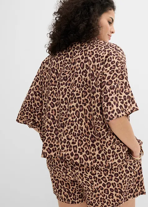 Skjortblus i f&ouml;ljsam viskos, bonprix