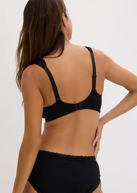 Minimizer-BH i T-shirtmodell utan bygel, med ekologisk bomull (2-pack), bonprix