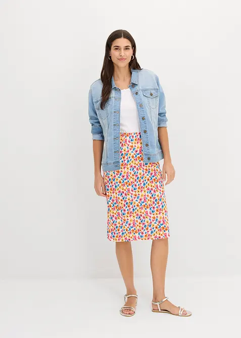 Jerseykjol i viskosmix, bonprix