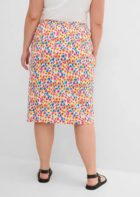 Jerseykjol i viskosmix, bonprix