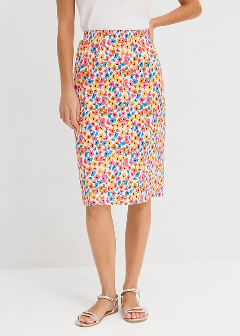 Jerseykjol i viskosmix, bonprix