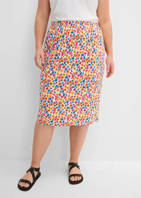 Jerseykjol i viskosmix, bonprix