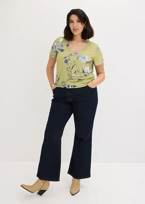 Topp med res&aring;r i nederkanten, bonprix