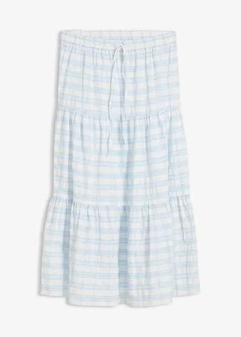 Mellanl&aring;ng kjol i ren bomull, bonprix