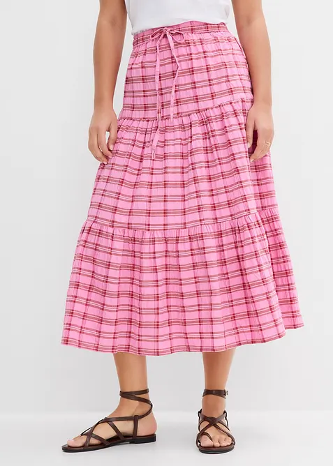 Mellanl&aring;ng kjol i ren bomull, bonprix