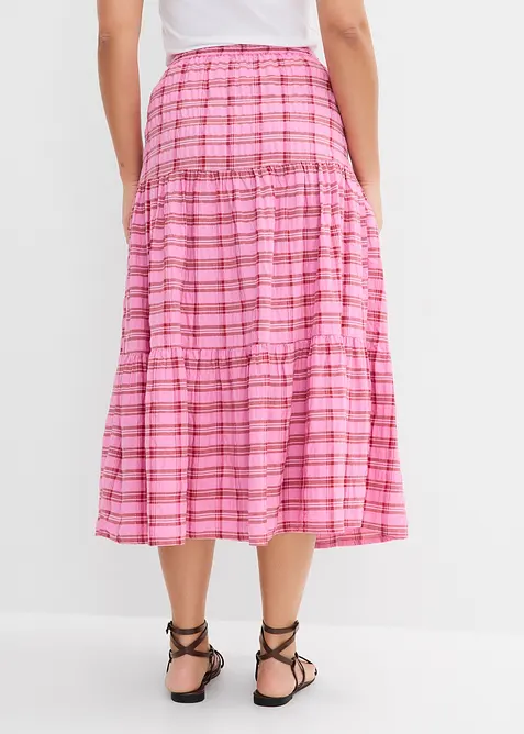 Mellanl&aring;ng kjol i ren bomull, bonprix