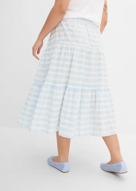 Mellanl&aring;ng kjol i ren bomull, bonprix