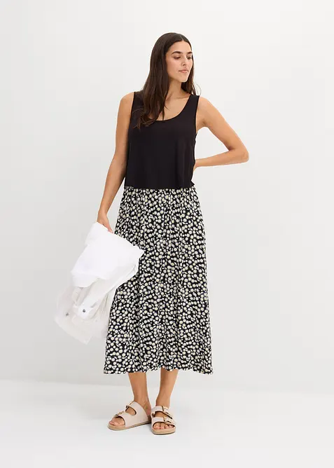 Maxikl&auml;nning i trik&aring; av viskos och elastan, bonprix