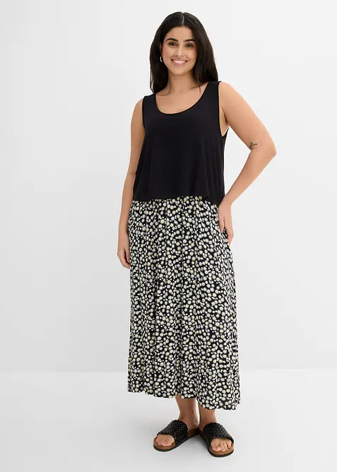 Maxikl&auml;nning i trik&aring; av viskos och elastan, bonprix