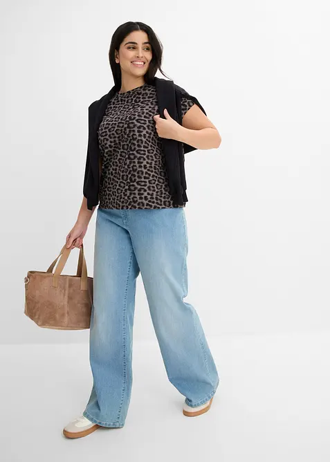 Topp (3-pack) i en mix av bomull och elastan, bonprix