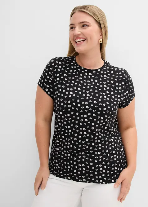 Topp (3-pack) i en mix av bomull och elastan, bonprix