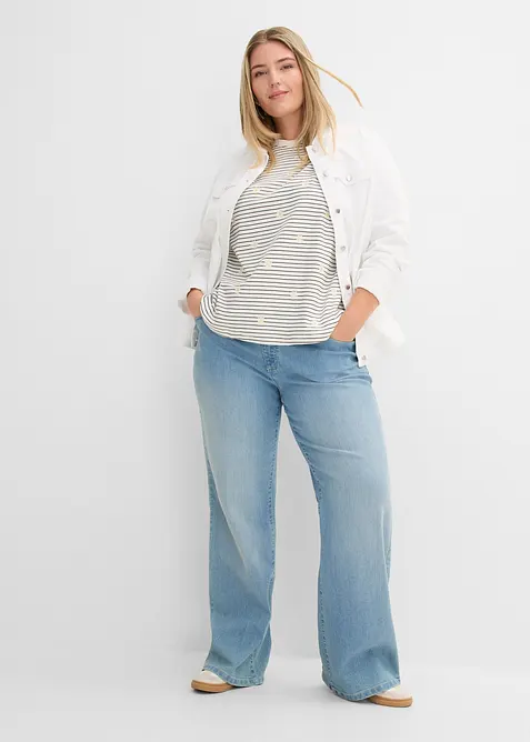 Randig T-shirt i bomull, bonprix