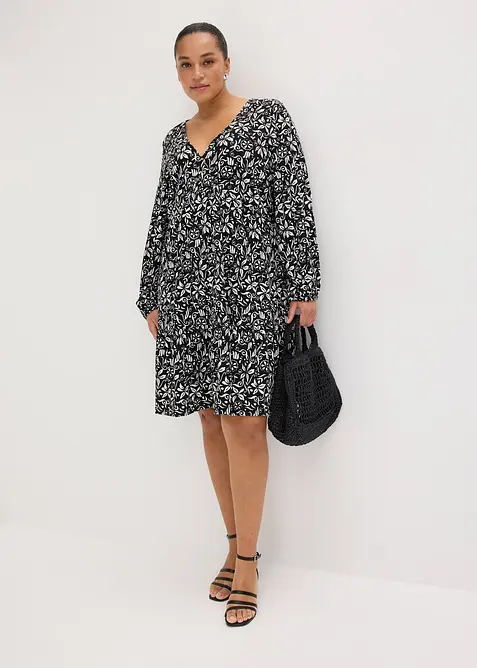 Tunikakl&auml;nning av l&auml;tt kr&auml;pp, bonprix