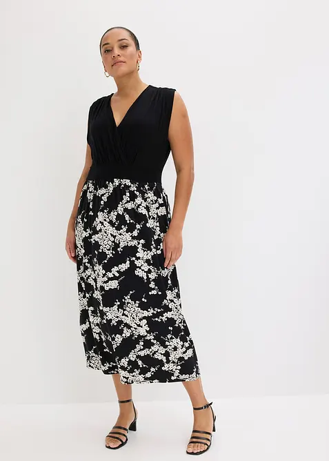 Jerseykl&auml;nning i viskosmix, bonprix