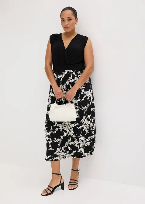 Jerseykl&auml;nning i viskosmix, bonprix