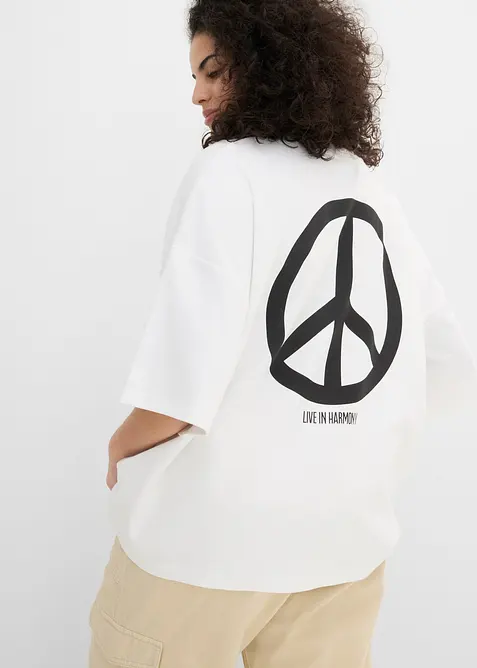 Oversizetopp av ekologisk bomull, bonprix