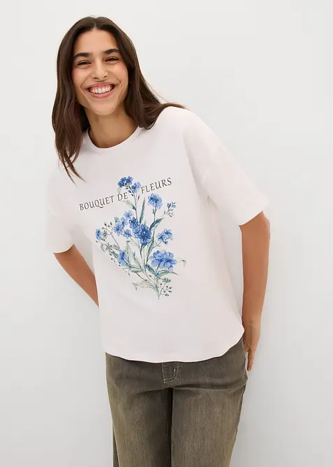 Ledig T-shirt i bomull, bonprix
