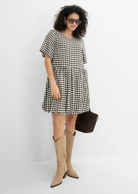 Kort kl&auml;nning med ballongformad nederkant, bonprix