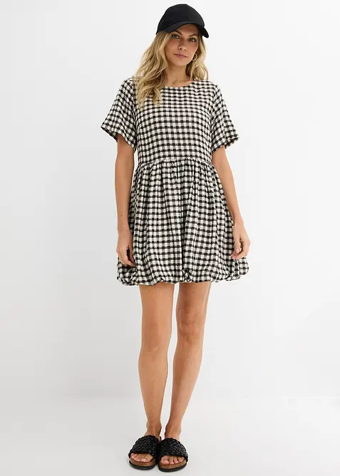 Kort kl&auml;nning med ballongformad nederkant, bonprix