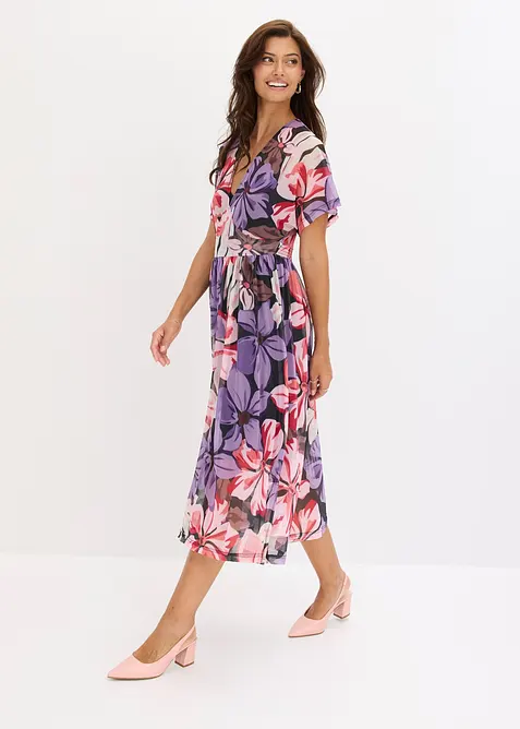 Mellanl&aring;ng kl&auml;nning med djup urringning, bonprix