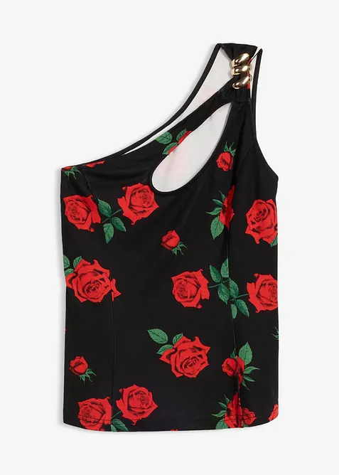 One shoulder-linne med dekorativ detalj, bonprix