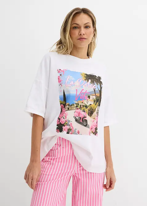 Oversizetopp av ekologisk bomull, bonprix