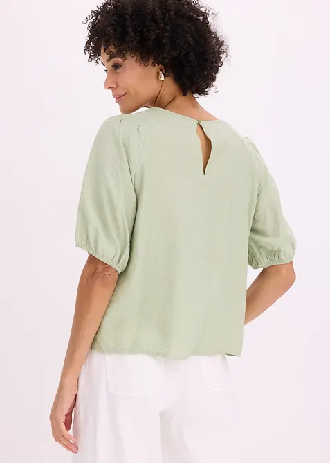L&auml;tt transparent blustunika med broderi, bonprix