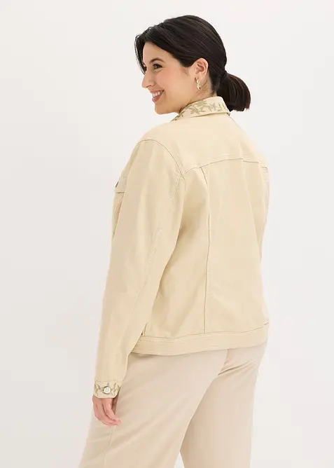 Twilljacka med broderi, bonprix