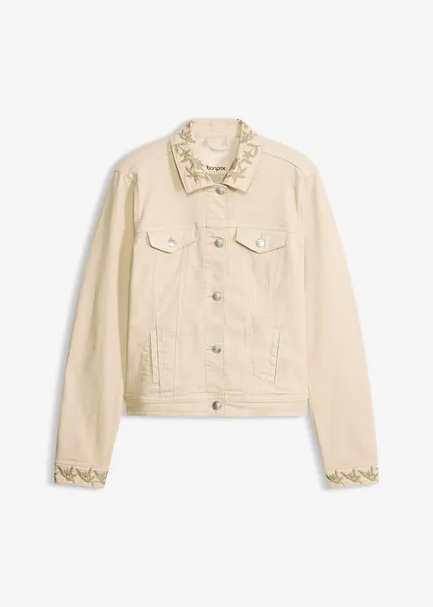 Twilljacka med broderi, bonprix