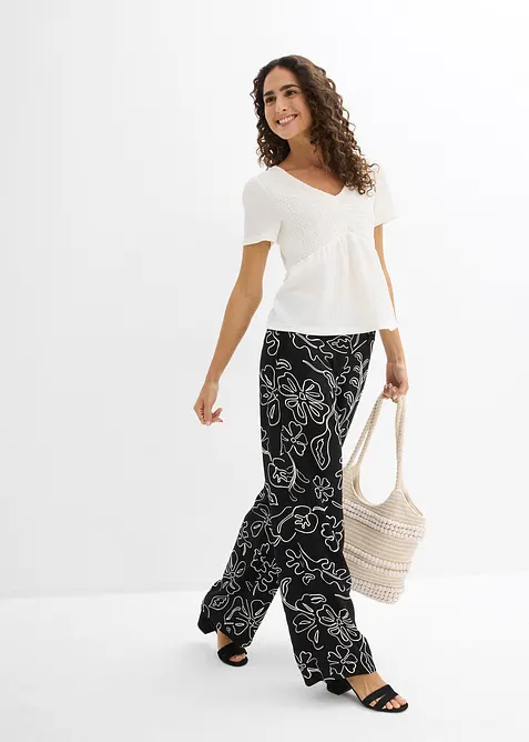 Topp i kr&auml;ppat material med struktur, bonprix