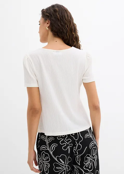 Topp i kr&auml;ppat material med struktur, bonprix