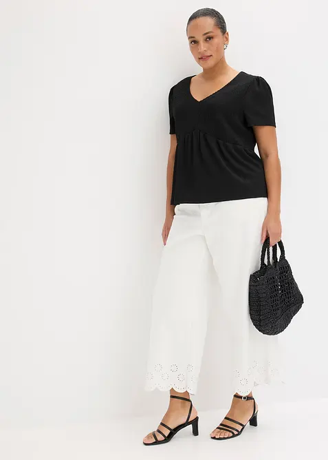 Topp i kr&auml;ppat material med struktur, bonprix